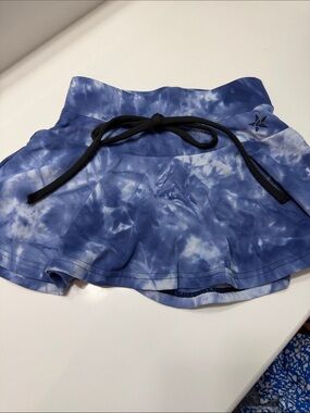 Cheer Athletics Girls' Blue Tie-Dye Active Skort with Drawstring